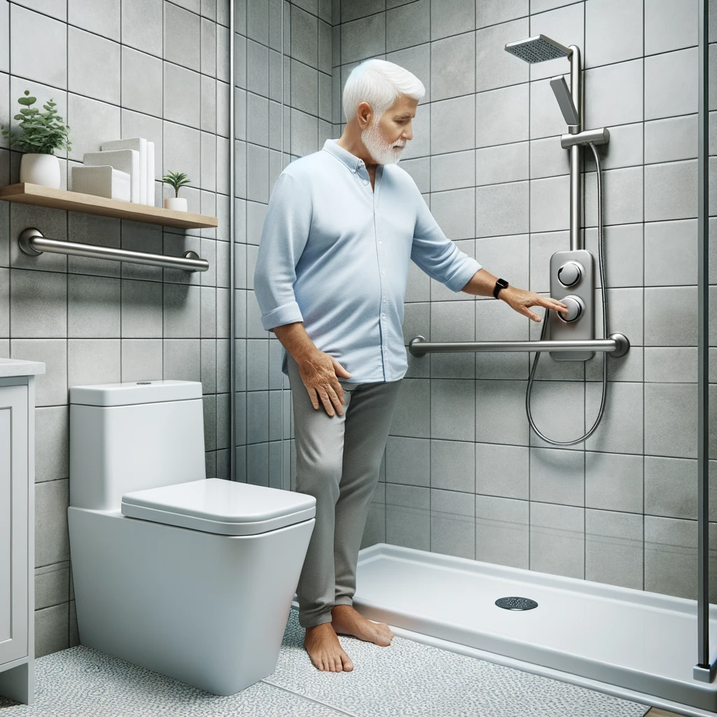modern bathroom designed with seniors in mind